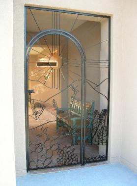 desert scene entry gate and panel