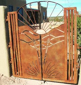 mountain sunrise with latillas