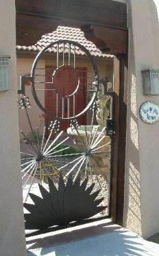 yucca gate with solid leaves