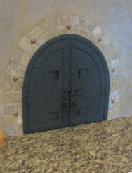 HAND HAMMERED PIZZA OVEN DOORS