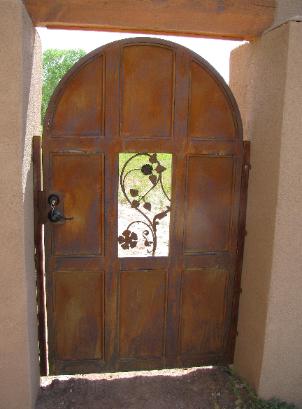 arched top paneled gate