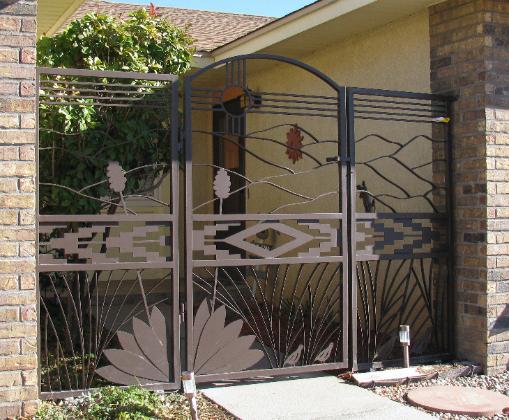 ZIA SUN GATE WITH YUCCA PANELS