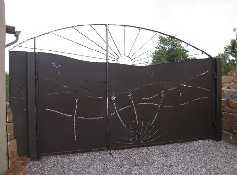 yucca sunrise drive thru gate with side filler panel