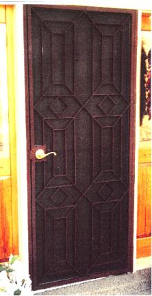 geometric diamond door