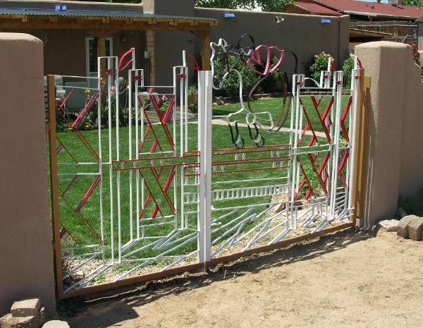 hand painted equestrian double gate