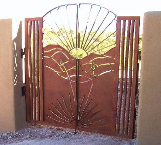 mountain sunrise with yuccas