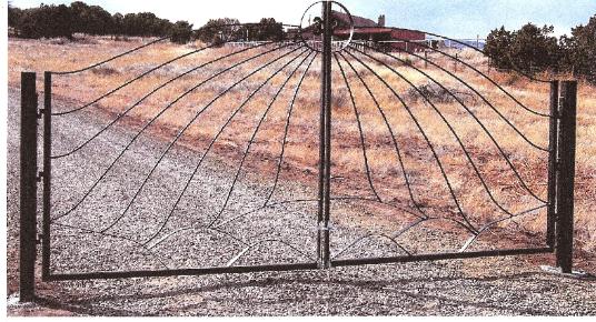 sun rays double driveway gate